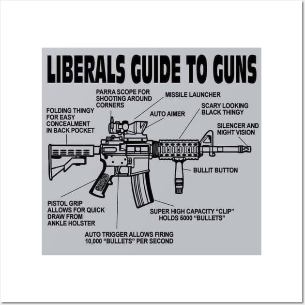 AR-15 Liberal Guide to Guns Wall Art by Squatch